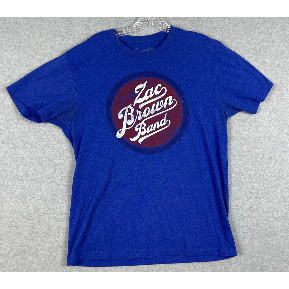 Zac Brown Band Black Out the Sun Tour 2016 T Shirt Size L Blue‎